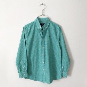 Vineyard Vines | Boys Green & White Plaid Shirt